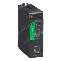 BMXP342020 processor module M340, max 1024 discrete and 256 analog I/O, Modbus, Ethernet